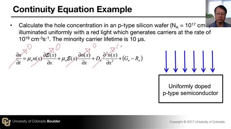 Analyze the carrier dynamics and the. . Continuity equation in semiconductor